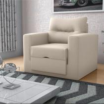 Sofá Cama 1 Lugar Italo Suede Bege Sofá Cama 1 Lugar Italo Suede Bege