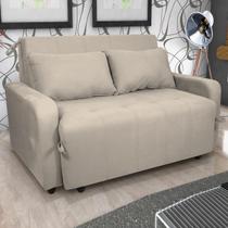 Sofá-Cama 138cm 2 Lugares com Tecido Suede Multimóveis CR45259