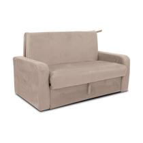 Sofá-cama 140cm 2 Lugares Com Baú Multimóveis Cr45260 Bege Sofá-cama 140cm 2 Lugares Com Baú Multimóveis Cr45260 Bege
