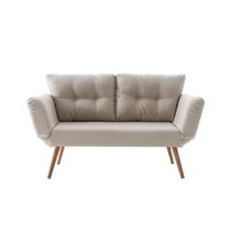 Sofa Cama 142,0cm 85,0cm X 70,0cm Adele T1074 Bege Sofa Cama 142,0cm 85,0cm X 70,0cm Adele T1074 Bege