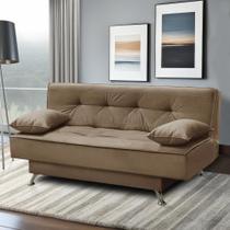 sofá cama 1,80m Flor Suede Cappuccino Adonai Estofados
