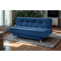 sofá cama 1,80m Flórida Suede Azul Mirra Decor sofá cama 1,80m Flórida Suede Azul Mirra Decor