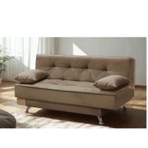 sofá cama 1,80m Flórida Suede Cappuccino Mirra Decor sofá cama 1,80m Flórida Suede Cappuccino Mirra Decor