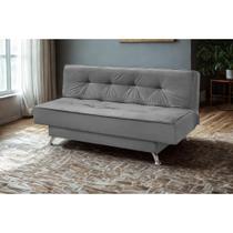 sofá cama 1,80m Flórida Suede Cinza Mirra Decor sofá cama 1,80m Flórida Suede Cinza Mirra Decor
