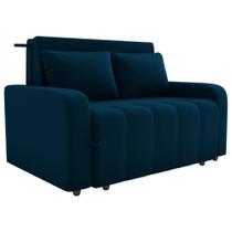Sofa Cama 2 Lugares 138 Cm Amora New Veludo E433 Azul Milani Store Azul Sofa Cama 2 Lugares 138 Cm Amora New Veludo E433 Azul Milani Store Azul