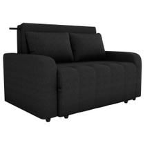 Sofa Cama 2 Lugares 138 Cm Amora Tecido Pompeia G501 Milani Store Chumbo