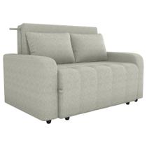 Sofa Cama 2 Lugares 138 Cm Amora Tecido Pompeia G504 Milani Store Bege
