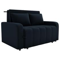 Sofa Cama 2 Lugares 138 cm Amora Veludo Inca E451 Preto Milani Store Sofa Cama 2 Lugares 138 cm Amora Veludo Inca E451 Preto Milani Store