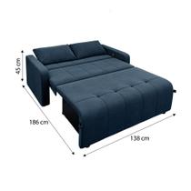 Sofá Cama 2 Lugares 138cm Amora New Capuccino Matrix