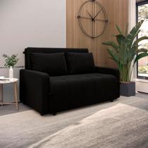 Sofá Cama 2 Lugares 138cm Amora New Preto Matrix Sofá Cama 2 Lugares 138cm Amora New Preto Matrix