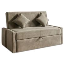 Sofá Cama 2 Lugares 1,45m Com Almofadas Chloe Cappuccino Sofá Cama 2 Lugares 1,45m Com Almofadas Chloe Cappuccino