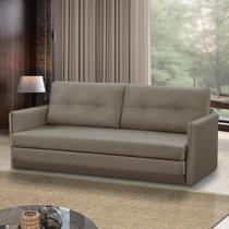 Sofá Cama 2 lugares 1,50m Luisa Suede Capuccino Adonai Estofados