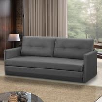 Sofá Cama 2 lugares 1,50m Luisa Suede Cinza Adonai Estofados