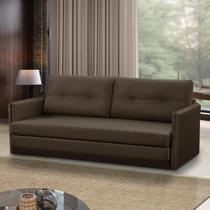 Sofá Cama 2 lugares 1,50m Luisa Suede Marrom Adonai Estofados