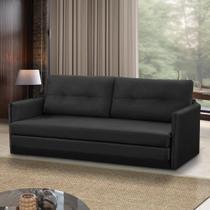 Sofá Cama 2 lugares 1,50m Luisa Suede Preto Adonai Estofados