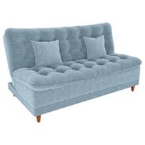 Sofa Cama 2 Lugares 185 cm Duda Tecido Boucle F492 Natural Milani Store
