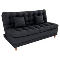 Sofa Cama 2 Lugares 185 cm Duda Tecido Pompeia G501 Chumbo Milani Store