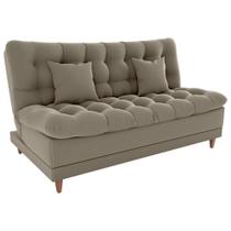 Sofa Cama 2 Lugares 185 Cm Duda Veludo E434 Milani Store Marrom Claro Sofa Cama 2 Lugares 185 Cm Duda Veludo E434 Milani Store Marrom Claro