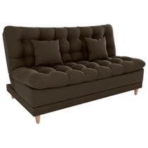 Sofa Cama 2 Lugares 185 Cm Duda Veludo Maserati Milani Store Marrom Sofa Cama 2 Lugares 185 Cm Duda Veludo Maserati Milani Store Marrom