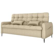 Sofa Cama 2 Lugares 200cm Pillar Linho Vancouver E488 Palha Milani Store