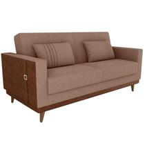 Sofa Cama 2 Lugares 203 cm Esther Boucle Marrom material sintético Whisk Milani Store