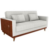 Sofa Cama 2 Lugares 203 cm Esther Boucle Natural material sintético Whisk Milani Store