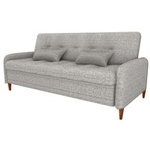 Sofa Cama 2 Lugares 206 cm Donna Linho Vancouver E483 Bege Milani Store