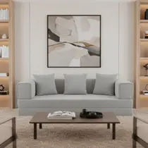 Sofá Cama 2 Lugares 3 em 1 Loop Bouclê Keiko