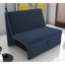 Sofá Cama 2 Lugares Belize Suede Azul Sofá Cama 2 Lugares Belize Suede Azul
