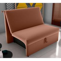 Sofá Cama 2 Lugares Belize Veludo Ferrugem Sofá Cama 2 Lugares Belize Veludo Ferrugem