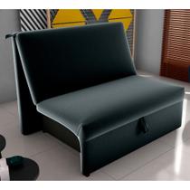 Sofá Cama 2 Lugares Belize Veludo Inca Preto Sofá Cama 2 Lugares Belize Veludo Inca Preto