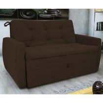 Sofá Cama 2 Lugares Bray Suede Marrom Sofá Cama 2 Lugares Bray Suede Marrom