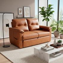 Sofá Cama 2 Lugares casal 1,60 mts Facto Marrom Tiffany Matrix Sofá Cama 2 Lugares casal 1,60 mts Facto Marrom Tiffany Matrix