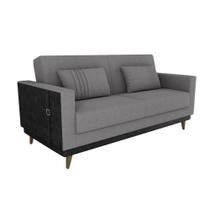 Sofá Cama 2 Lugares Esther Tecido Suede 203x95x90cm