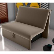 Sofá Cama 2 Lugares Ivan Veludo Cappuccino Sofá Cama 2 Lugares Ivan Veludo Cappuccino
