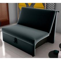 Sofá Cama 2 Lugares Ivan Veludo Inca Preto