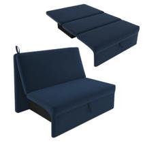Sofá Cama 2 Lugares Malu Matrix Reclinável Tecido Suede 115x88x80cm Galego Home