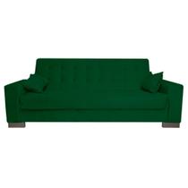 Sofá Cama 2 Lugares para Sala de Estar Lisboa Suede Verde - D'Rossi Sofá Cama 2 Lugares para Sala de Estar Lisboa Suede Verde - D'Rossi
