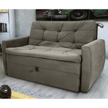 Sofá Cama 2 Lugares Piers Veludo Turkey Marrom