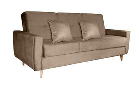 Sofá Cama 2 Lugares Reclinável e Baú Pamela Capuccino Matrix