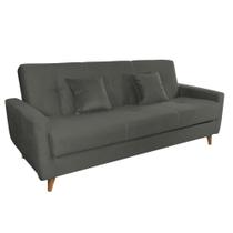 Sofá Cama 2 Lugares Reclinável e Baú Pamela Cinza Matrix Sofá Cama 2 Lugares Reclinável e Baú Pamela Cinza Matrix