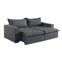 Sofá Cama 2 Lugares Retrátil Reclinável M-184 Veludo Martins Grafite Sofá Cama 2 Lugares Retrátil Reclinável M-184 Veludo Martins Grafite