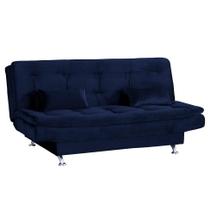Sofá-Cama 2 Lugares Salomé Veludo Azul Marinho Sofá-Cama 2 Lugares Salomé Veludo Azul Marinho