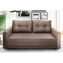 Sofá Cama 2 Lugares Trancoso Classico Marrom Suede Tabaco Sofá Cama 2 Lugares Trancoso Classico Marrom Suede Tabaco