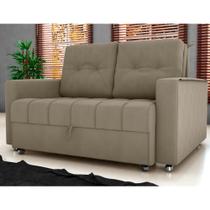 Sofá Cama 2 Lugares Yago Veludo Maserati Cappuccino Sofá Cama 2 Lugares Yago Veludo Maserati Cappuccino