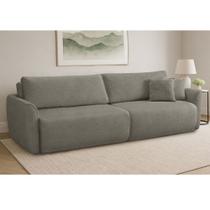 Sofá Cama 210cm Linho Aveludado Cayman Ferguile Sofá Cama 210cm Linho Aveludado Cayman Ferguile