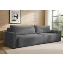 Sofá Cama 230cm Linho Aveludado Nature Ferguile