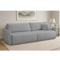 Sofá Cama 250cm Linho Aveludado Cayman Ferguile Sofá Cama 250cm Linho Aveludado Cayman Ferguile