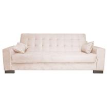Sofá Cama 2L P/ Sala de Estar Lisboa Suede Bege