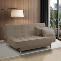 Sofá Cama 3 lugares 1,80m Diana Suede Capuccino Adonai Estofados